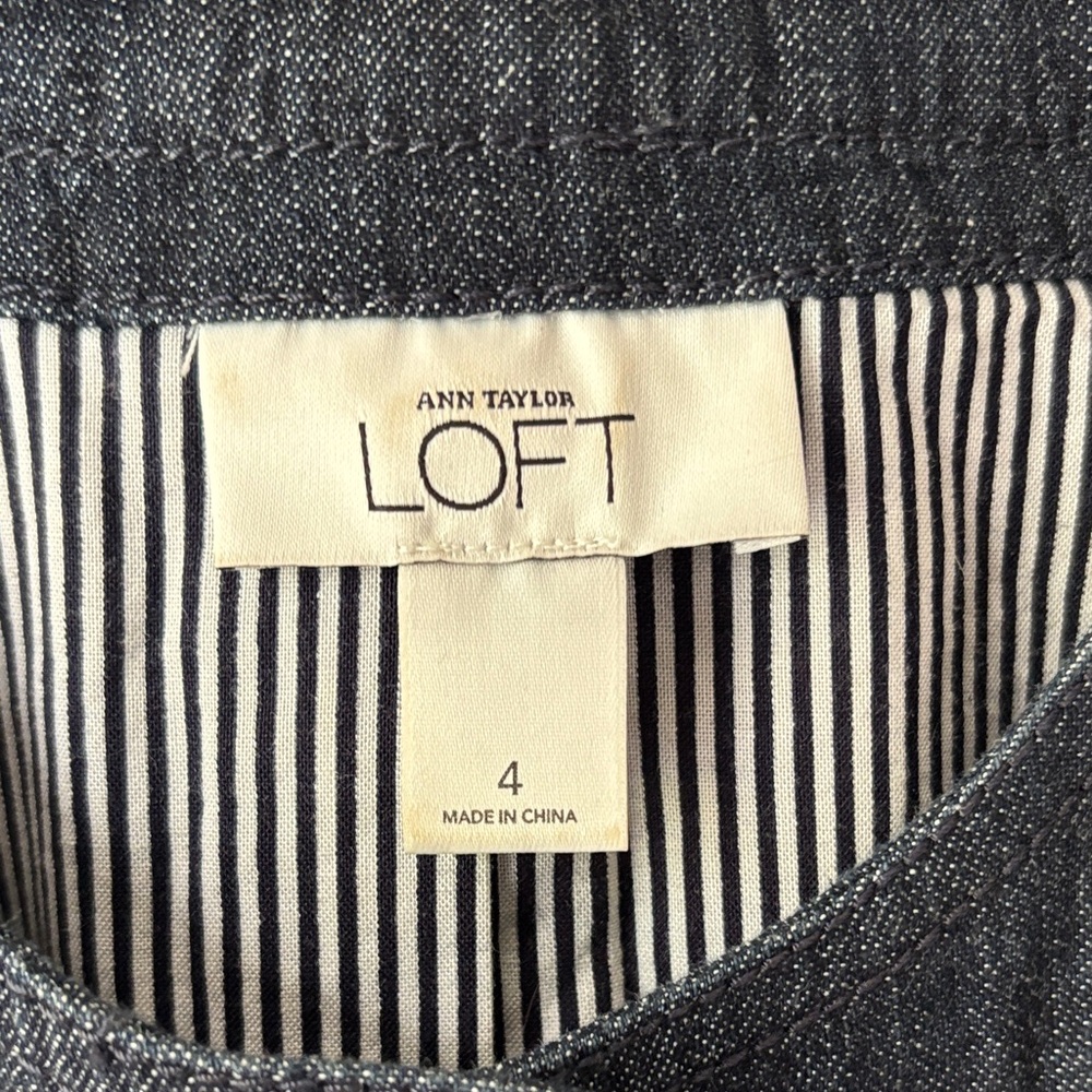 LOFT Ruffled Denim Jacket - Picture 3 of 3